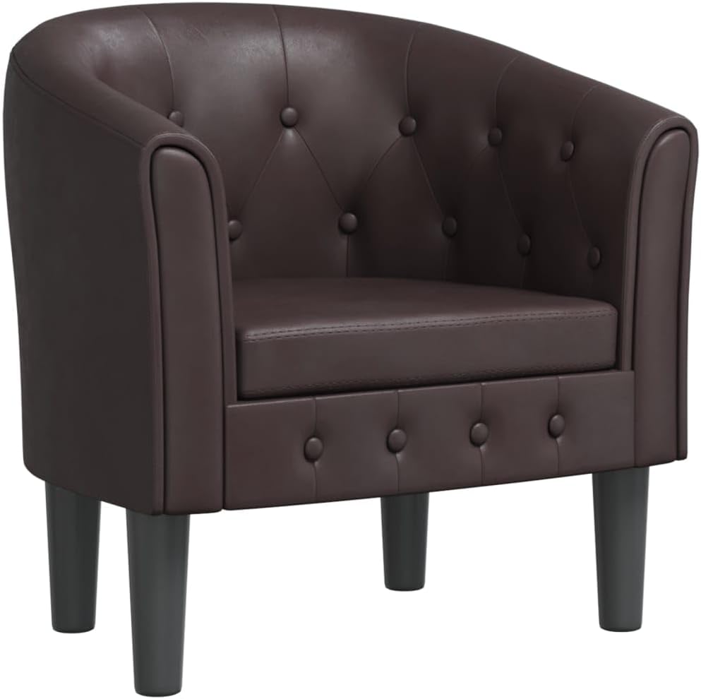 VidaXL Modern Brown Leather Chair