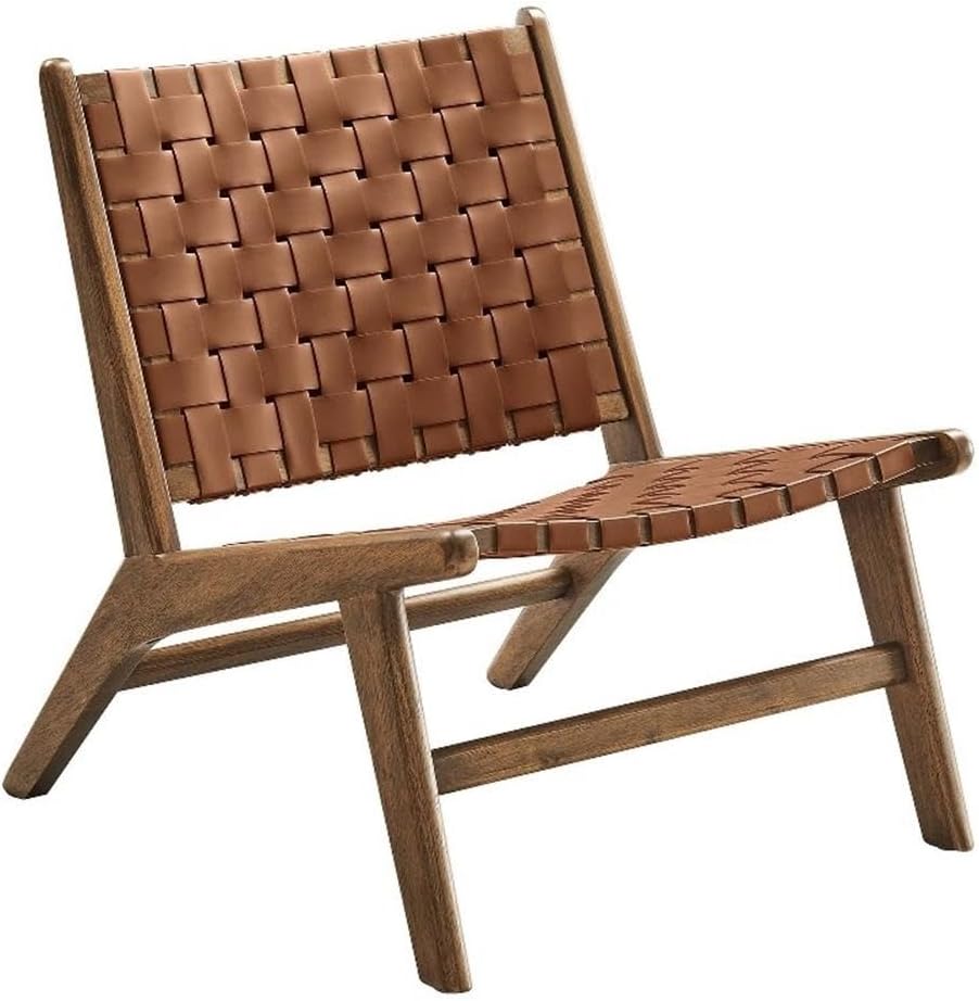 Modway Saoirse Leather Woven Accent Chair