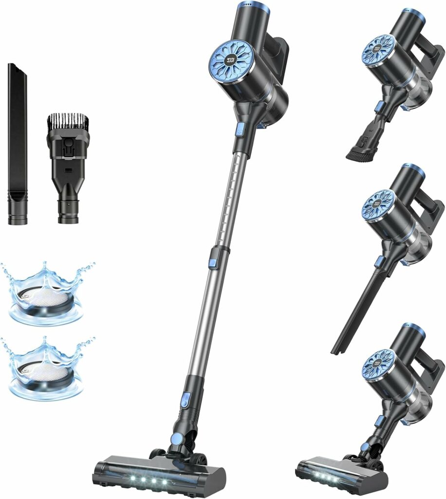 Cordless Self-Standing Vacuum Cleaner with LED Display
