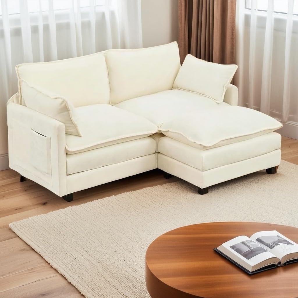 GlasFlength Sectional Sofa – Modern L-Shaped Design