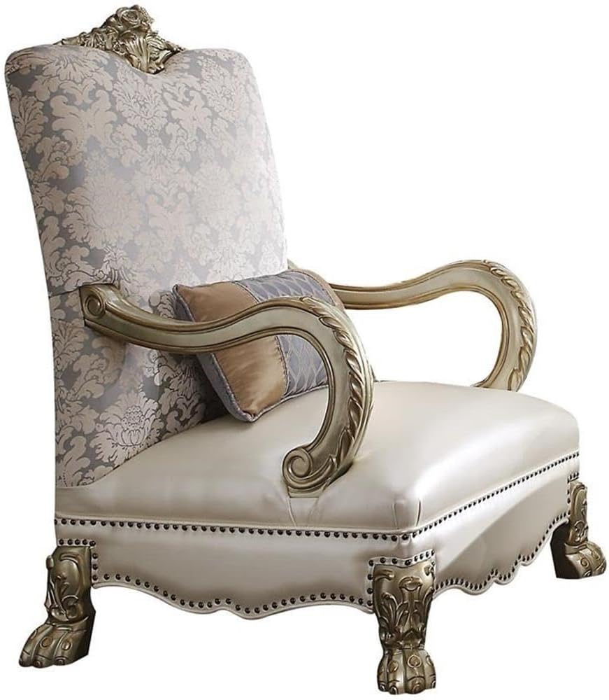 Acme Dresden Fabric Armchair – Ornate and Elegant