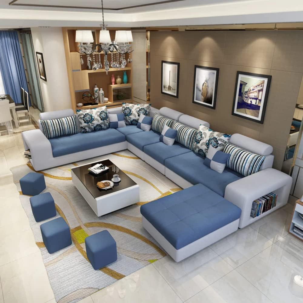 Luxury Modern European-Style Sectional with Charging Ports