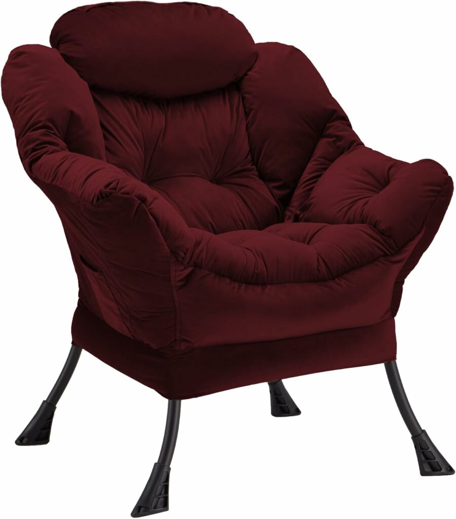 Youtanic Upholstered Armchair in Burgundy