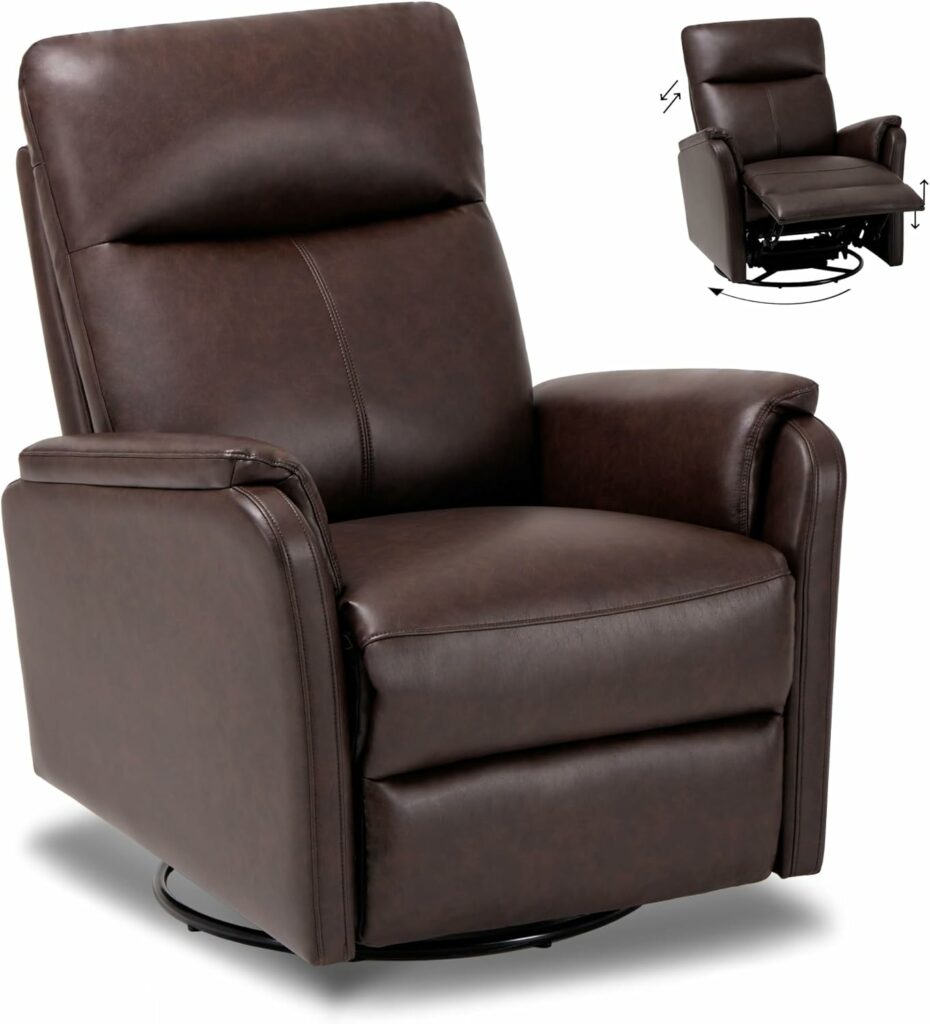COLAMY Recliner in Chocolate Brown