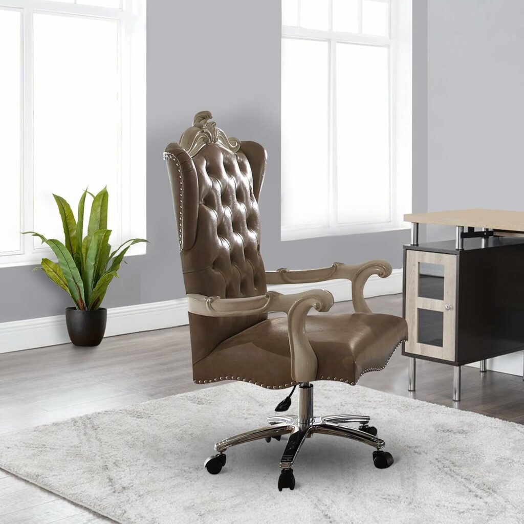 Versailles Vintage Leather Swivel Chair