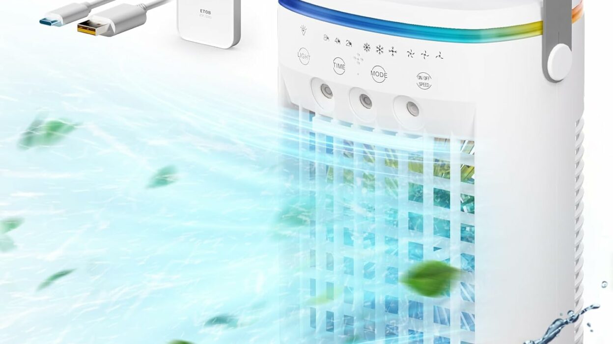 Portable Air Conditioner with 7 Colors Light