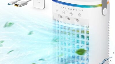Portable Air Conditioner with 7 Colors Light