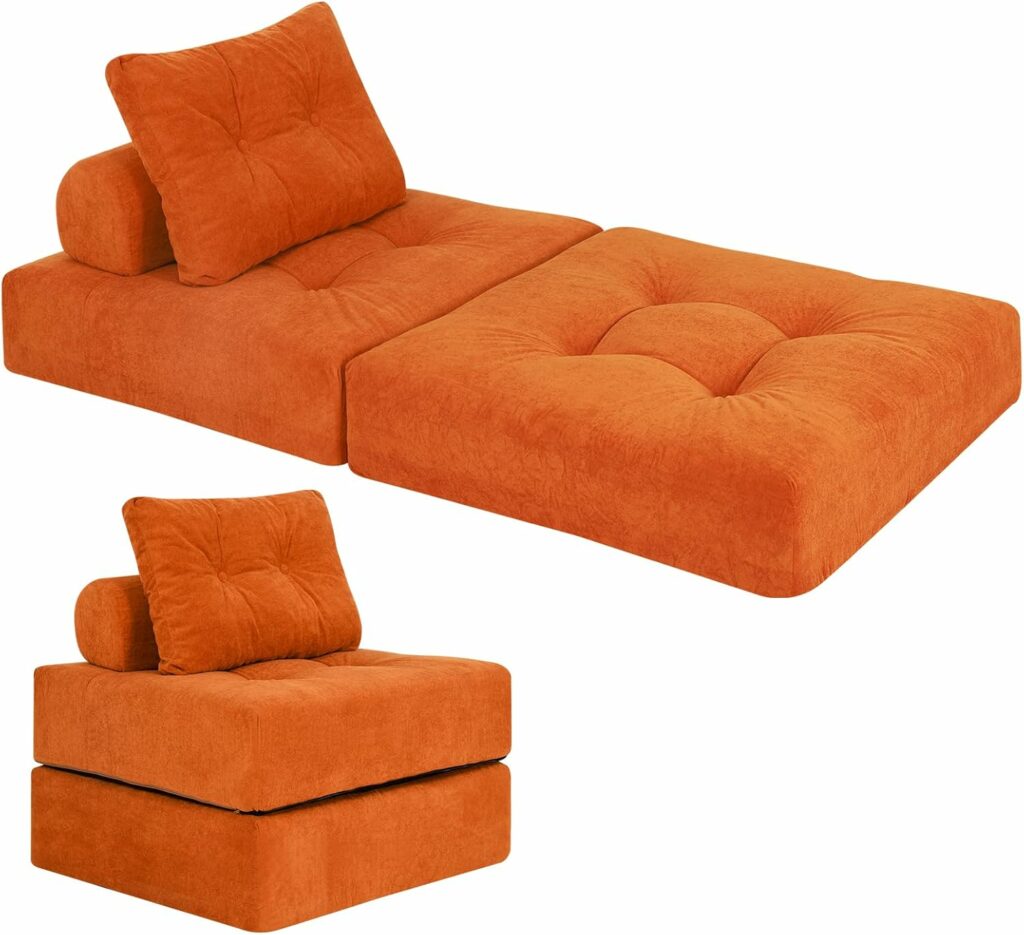 Convertible Futon Sofa with Pillows On Amazon