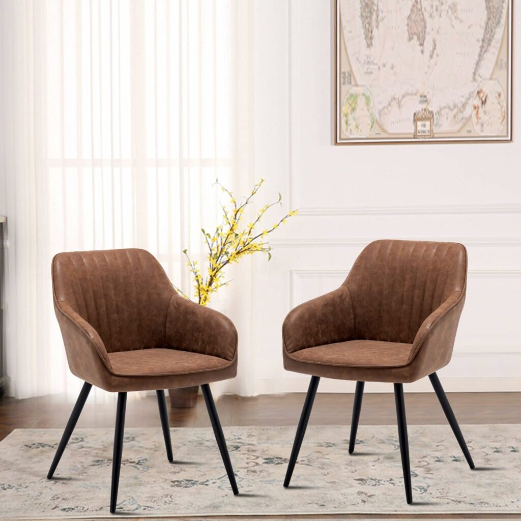 ANNJOE Faux Leather Leisure Accent Chair