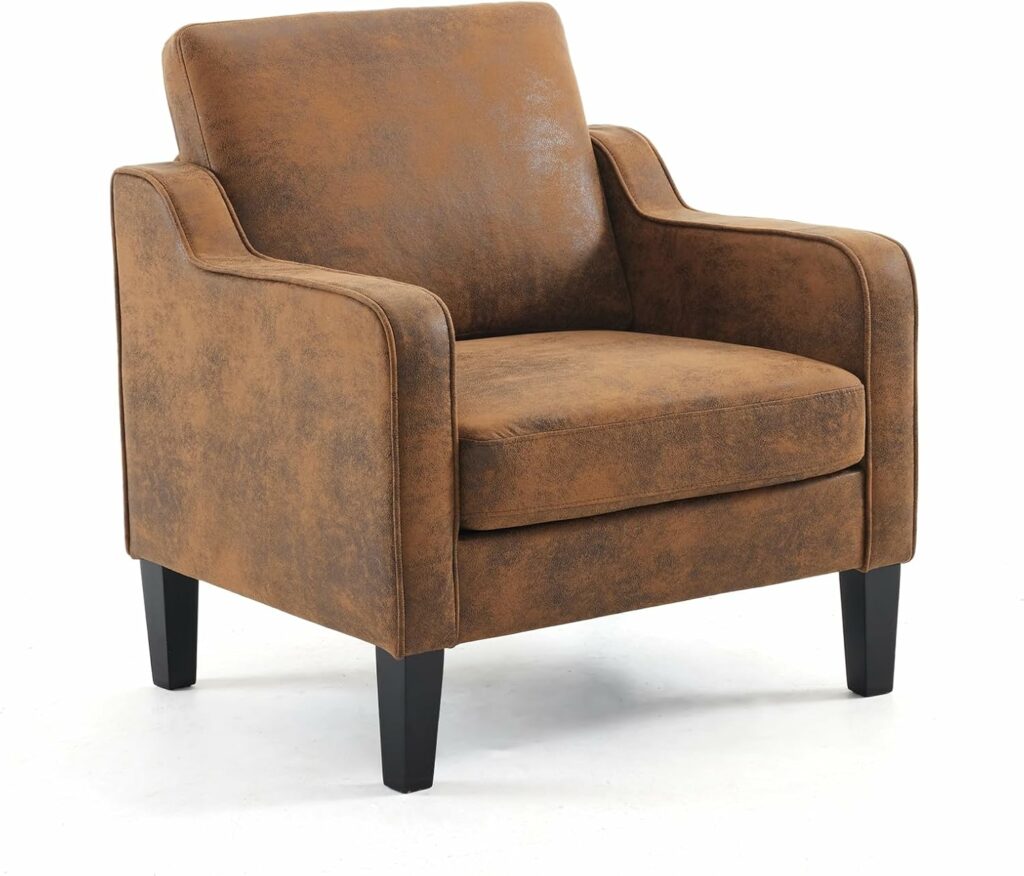 VINGLI Modern Reading Chair – Beige Linen
