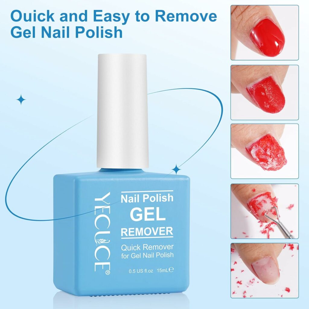 Gel Nail Polish Remover, Gel Polish Remover for Nails, No Need for Foil, Quick & Easy Polish Remover In 3-5 Minutes, No Need Soaking Or Wrapping-15ml