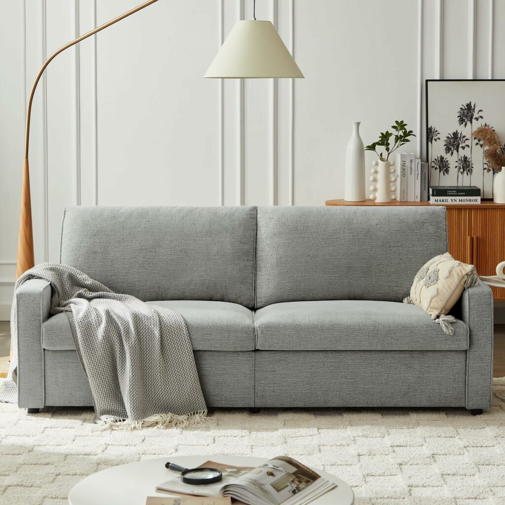 Vipbear Chenille Loveseat with Removable Cushions
