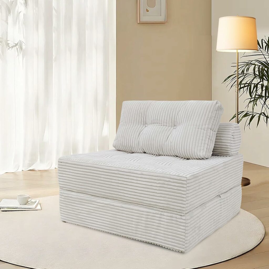 ANONER Folding Sofa Couch – 3-in-1 Convertible Sleeper