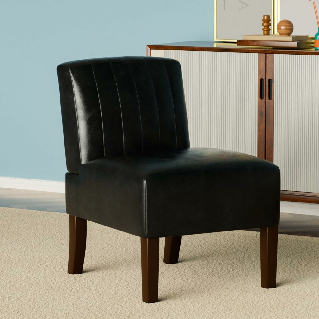 SEDETA Accent Chair – Armless Upholstered Option for Bedroom or Living Room