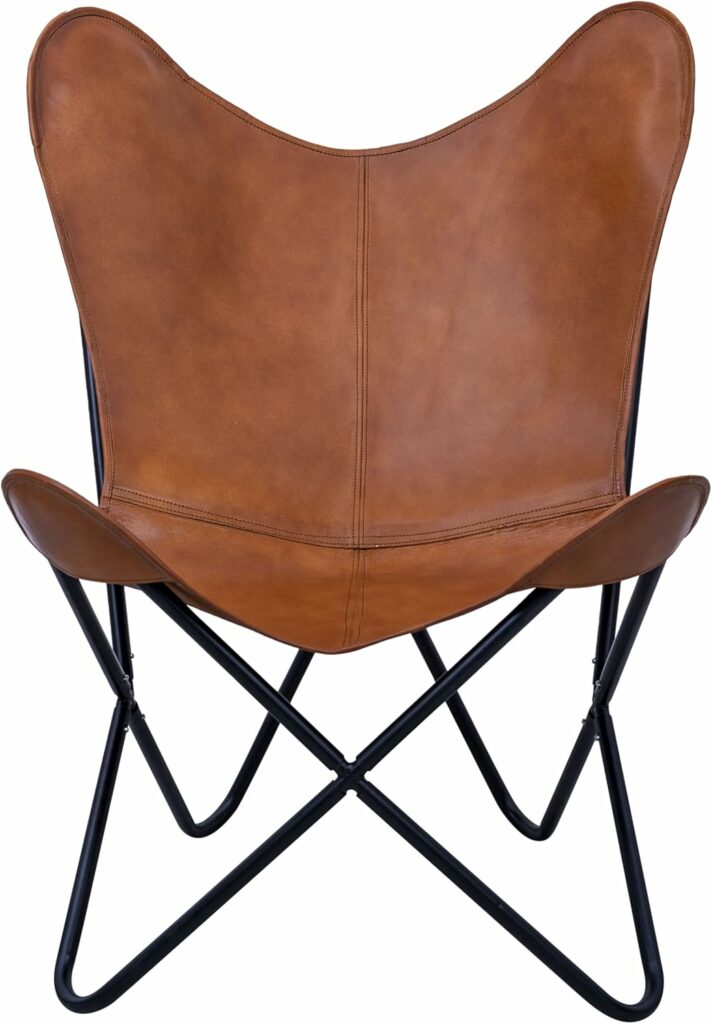 Black Leather Butterfly Chair