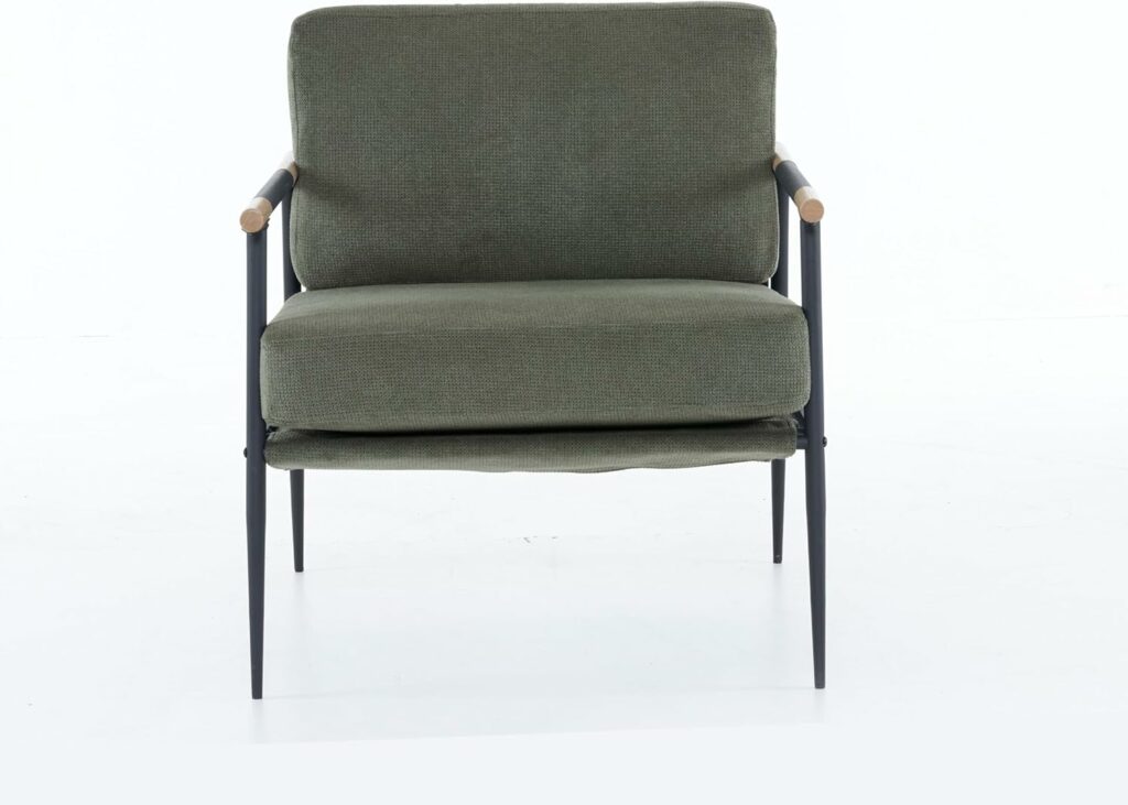 Century-Style Chenille Armchair