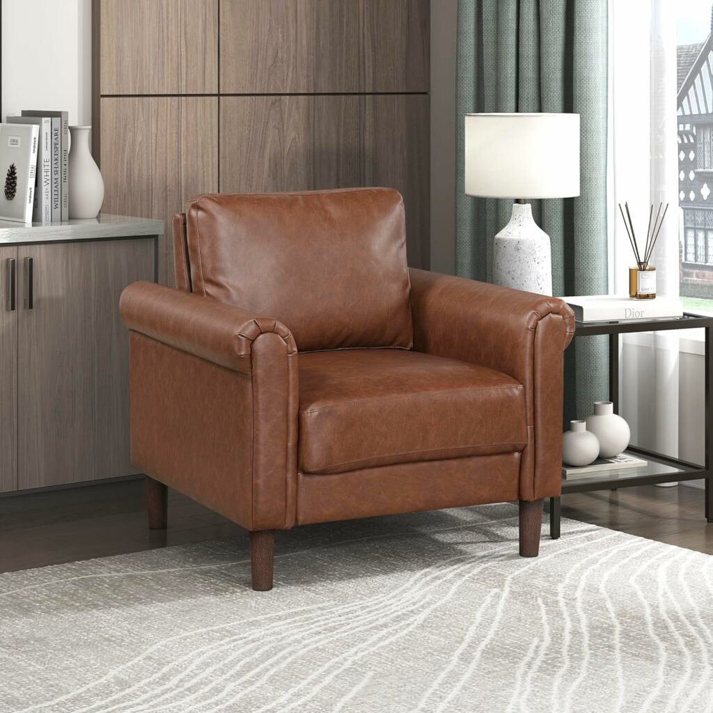 Lexicon Leather Armchair – Sophisticated and Sleek (Chocolate)
