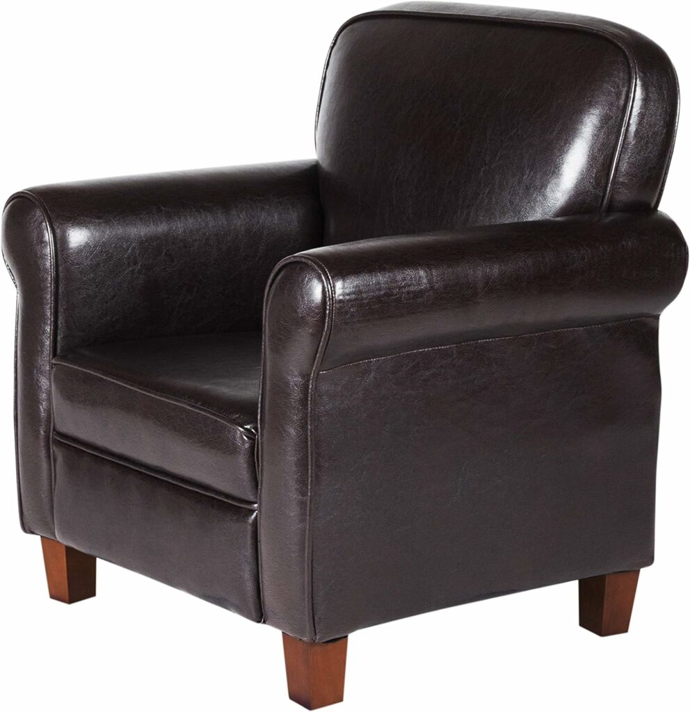HomePop Youth Leatherette Chair – Petite and Practical