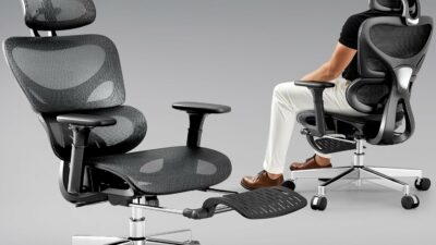 Huuger Mesh Office Chair with Footrest