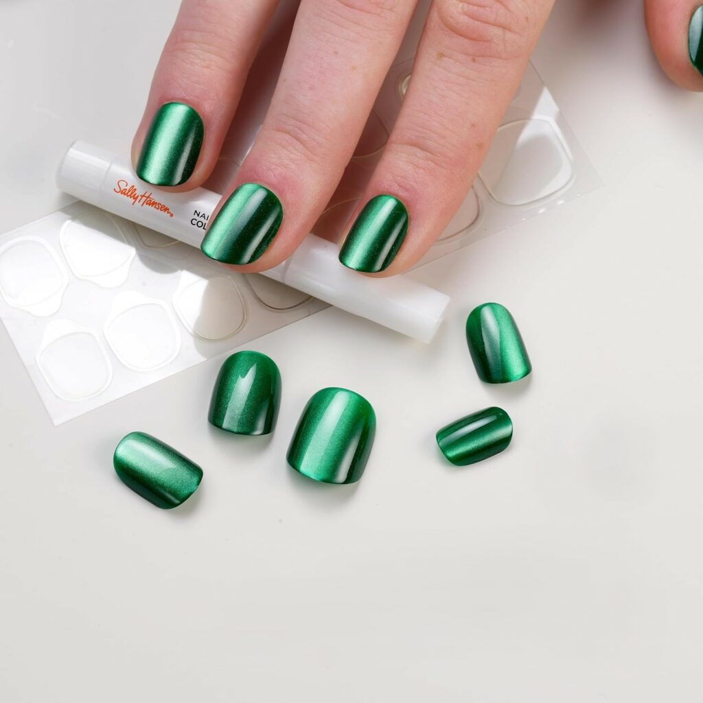 Sally Hansen Salon Effects Perfect Press-On Nails, Onyx-Pected, Press On Nails, Easy to Apply, Nail Glue & Adhesive Tabs Included