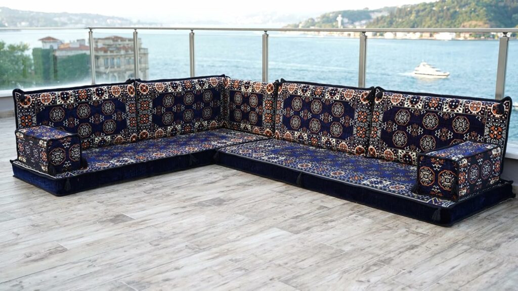 Moroccan Oriental Floor Cushions – 6” Thickness