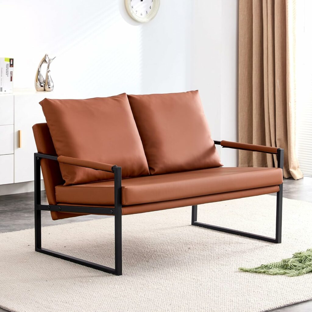 EZAPOR Modern Two-Seater Chair with Pillows