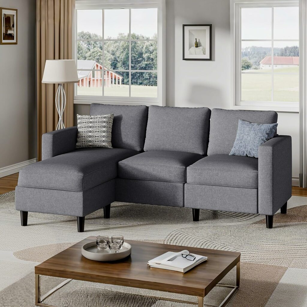 Shintenchi Small Sectional Couch with Ottoman