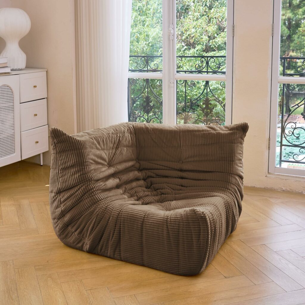 Fireside Century Corduroy Chair – Armless & Plush