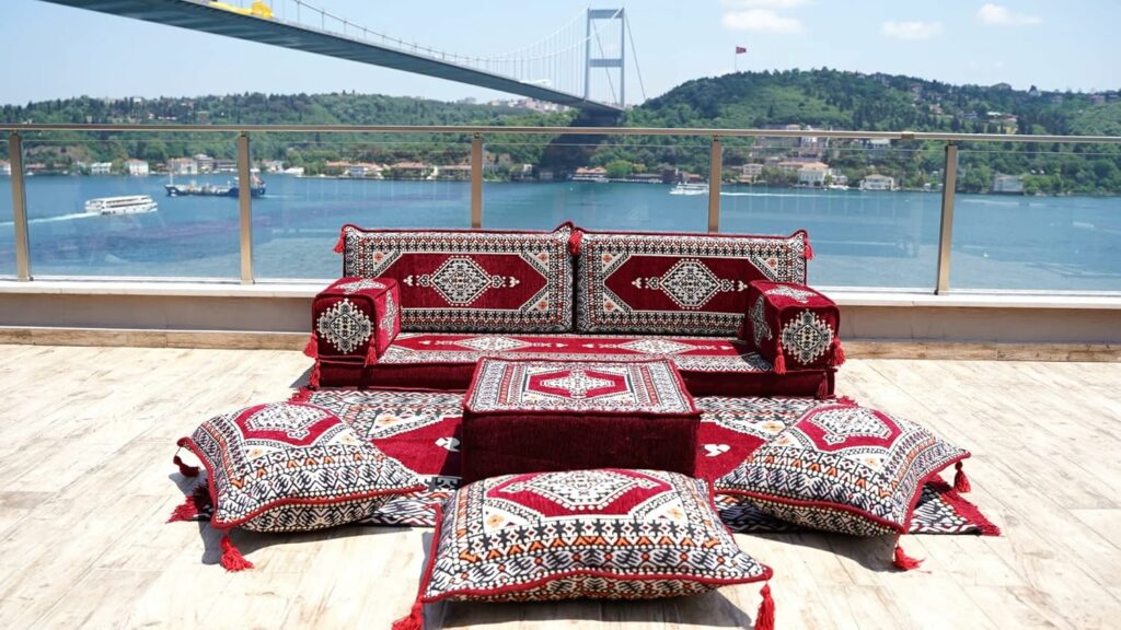 7-Piece Moroccan Floor Sectional Sofa