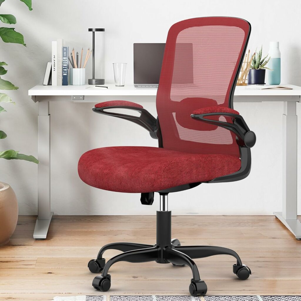 Mimoglad Office Chair, Ergonomic Desk Chair with Adjustable Lumbar Support, High Back Mesh Computer Chair with Flip-up Armrests-BIFMA Passed Task Chairs, Executive Chair for Home Office