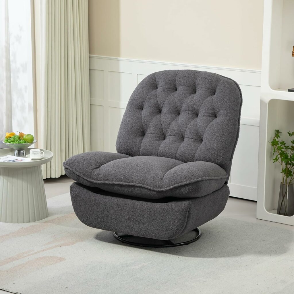 Adjustable Recliner Chair – Chenille Fabric (90-135° Recline)