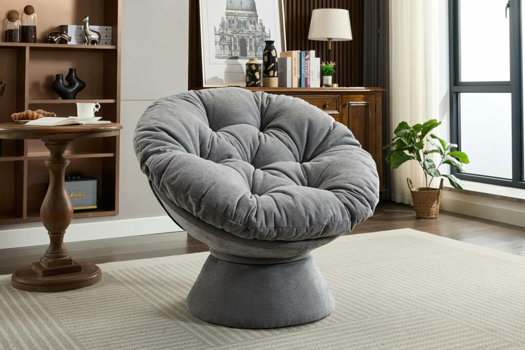 Oversized Swivel Accent Chair – 360° Rotating Comfort