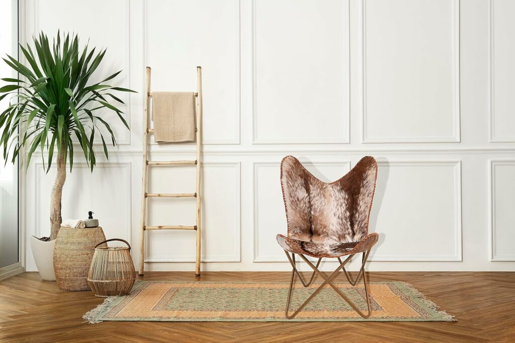 Urban Decor Genuine Leather Butterfly Chair