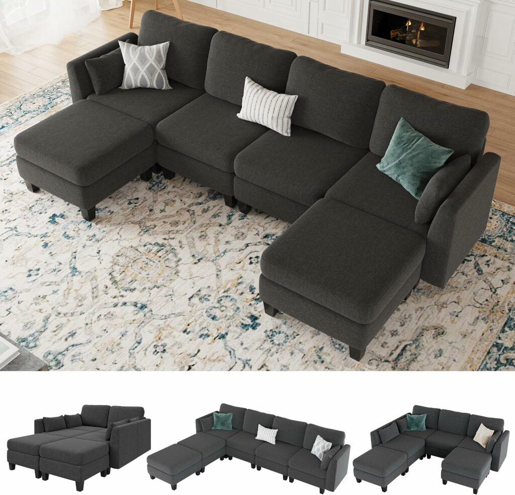Huatean Home Modular Sectional Sofa in Dimgrey
