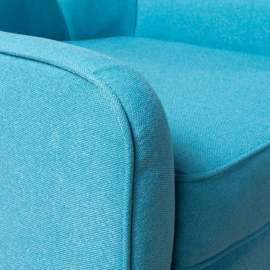 Christopher Knight Home Felicity Mid-Century Fabric Arm Chairs, 2-Pcs Set, Teal