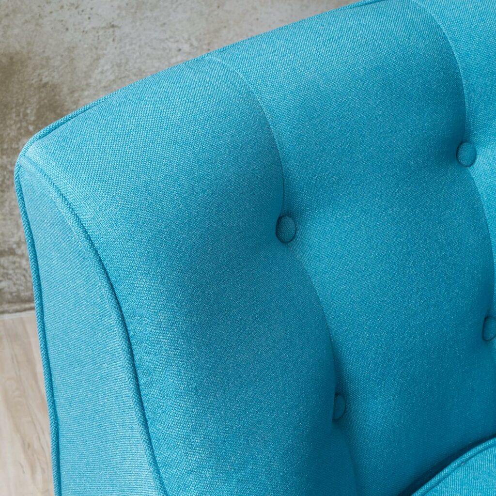 Christopher Knight Home Felicity Mid-Century Fabric Arm Chairs, 2-Pcs Set, Teal